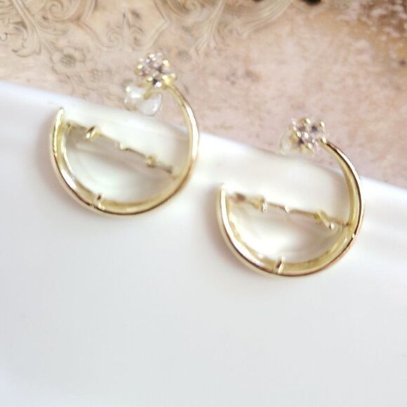 New! Anna Glass Hoop Earrings - Picture 9 of 15